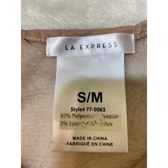 L.A. Express Womens Sheer Tank Top S Pink - Picture 7 of 10